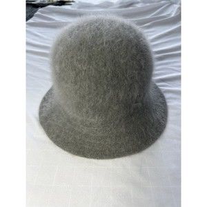 Rabbit Blend Vintage Hat Grey Bucket Soft Brim Woman’s